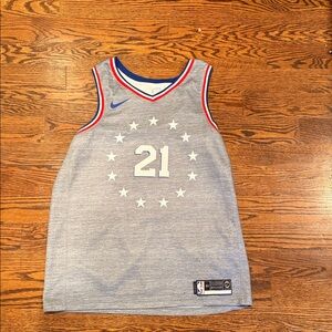 Joel Embid Nike men’s  Blue and Red Basketball Jersey